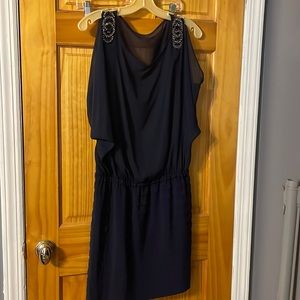 R&M Richards Navy Blue Blouson Dress
